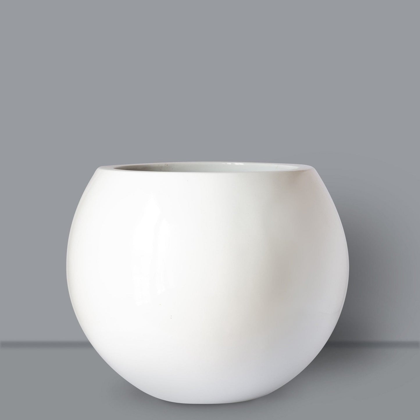 Vintage Globe FRP Floor Planter | Available Color White, Black, Green & Grey |