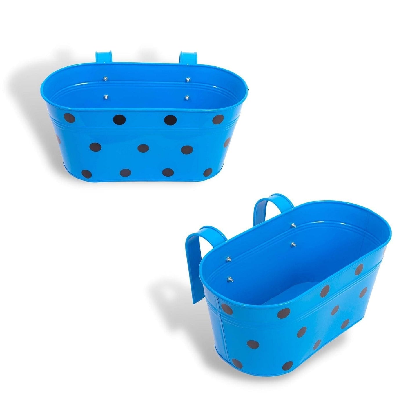 Dotted Metal Railing Planters (Double Hook)