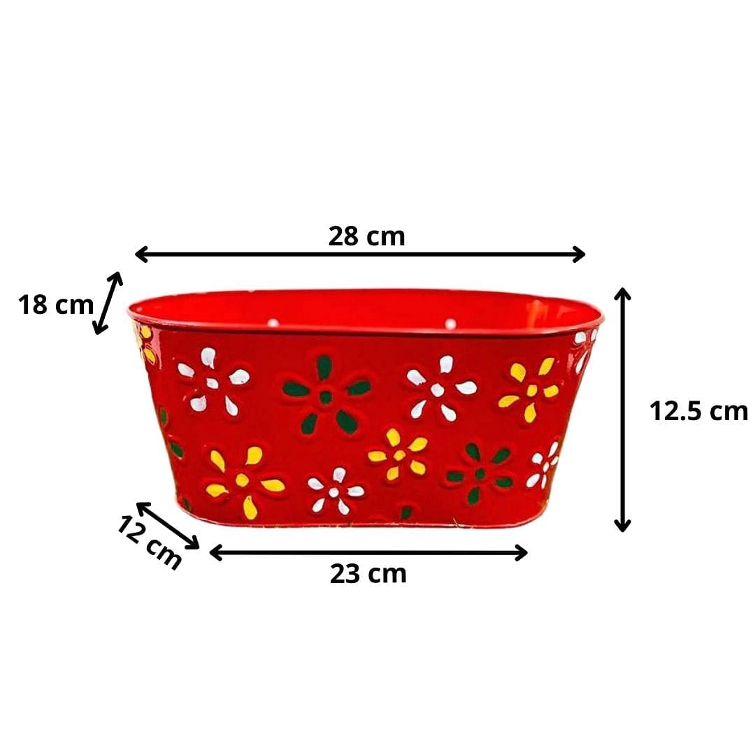 Floral Metal Railing Planters (Double Hook)