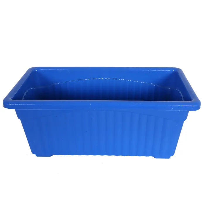 13-Inch Blue Rectangular Garden Pot - Pack of 5/10