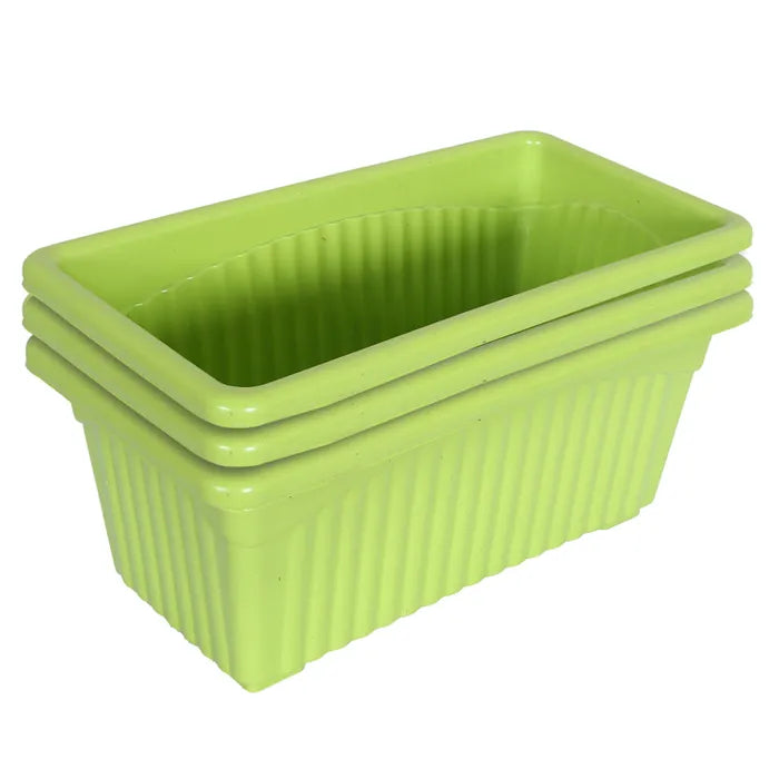 13 inch plastic plant pots 13-Inch Green Rectangular Garden Pot