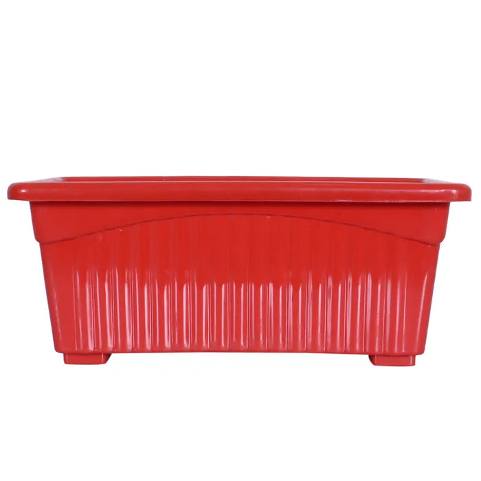 13-Inch Red Rectangular Garden Pot - Pack of 5/10