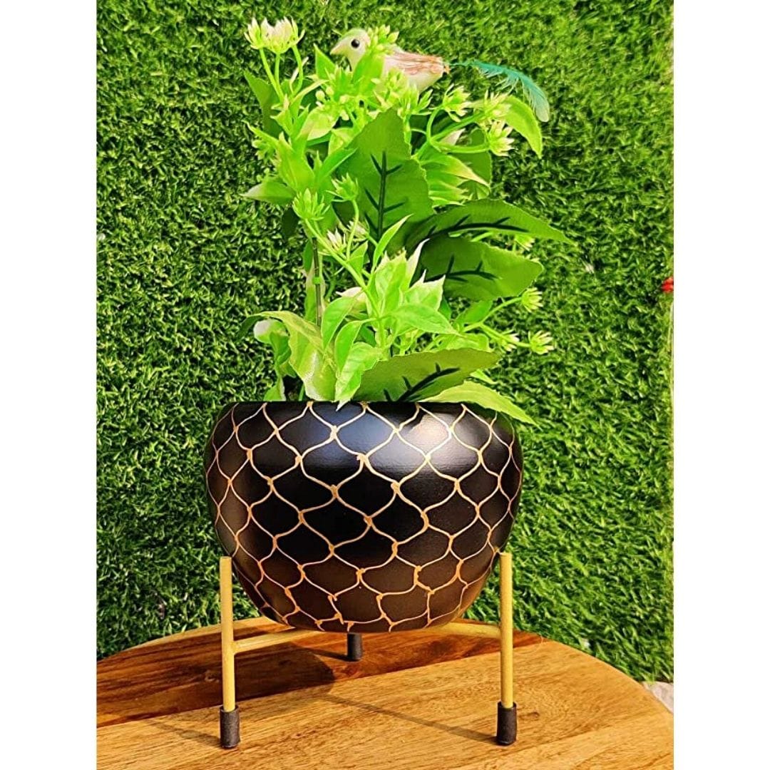Black Mesh Lavender Tabletop Planter