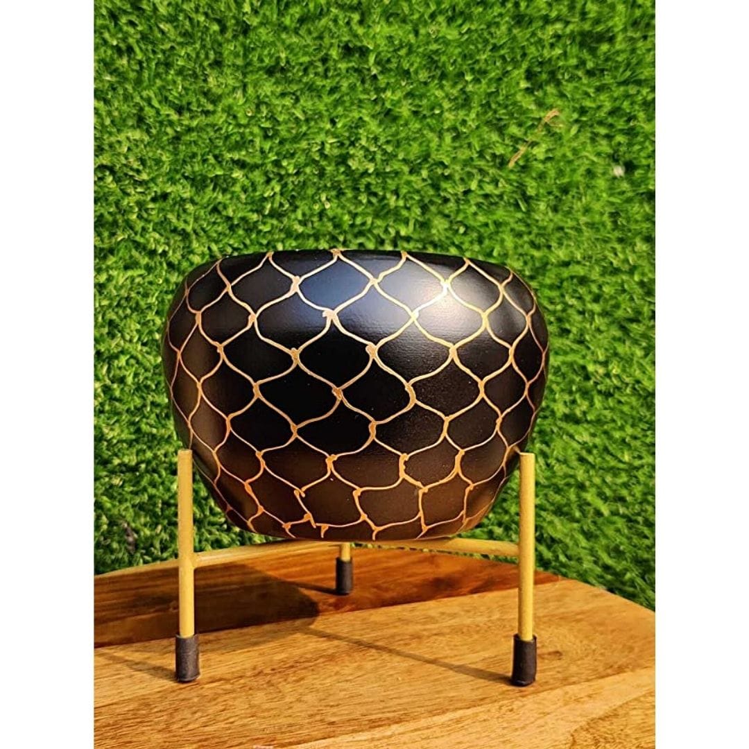 Black Mesh Lavender Tabletop Planter