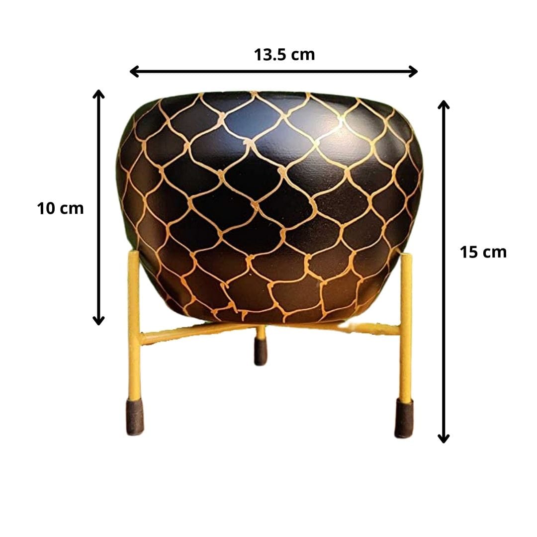 Black Mesh Lavender Tabletop Planter
