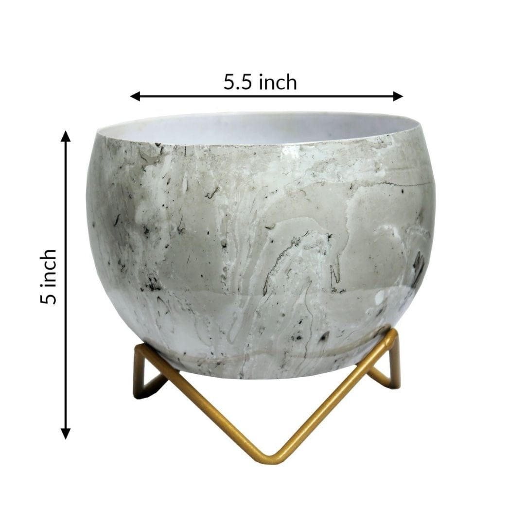 Marble Grey Lavender Table Top Planter