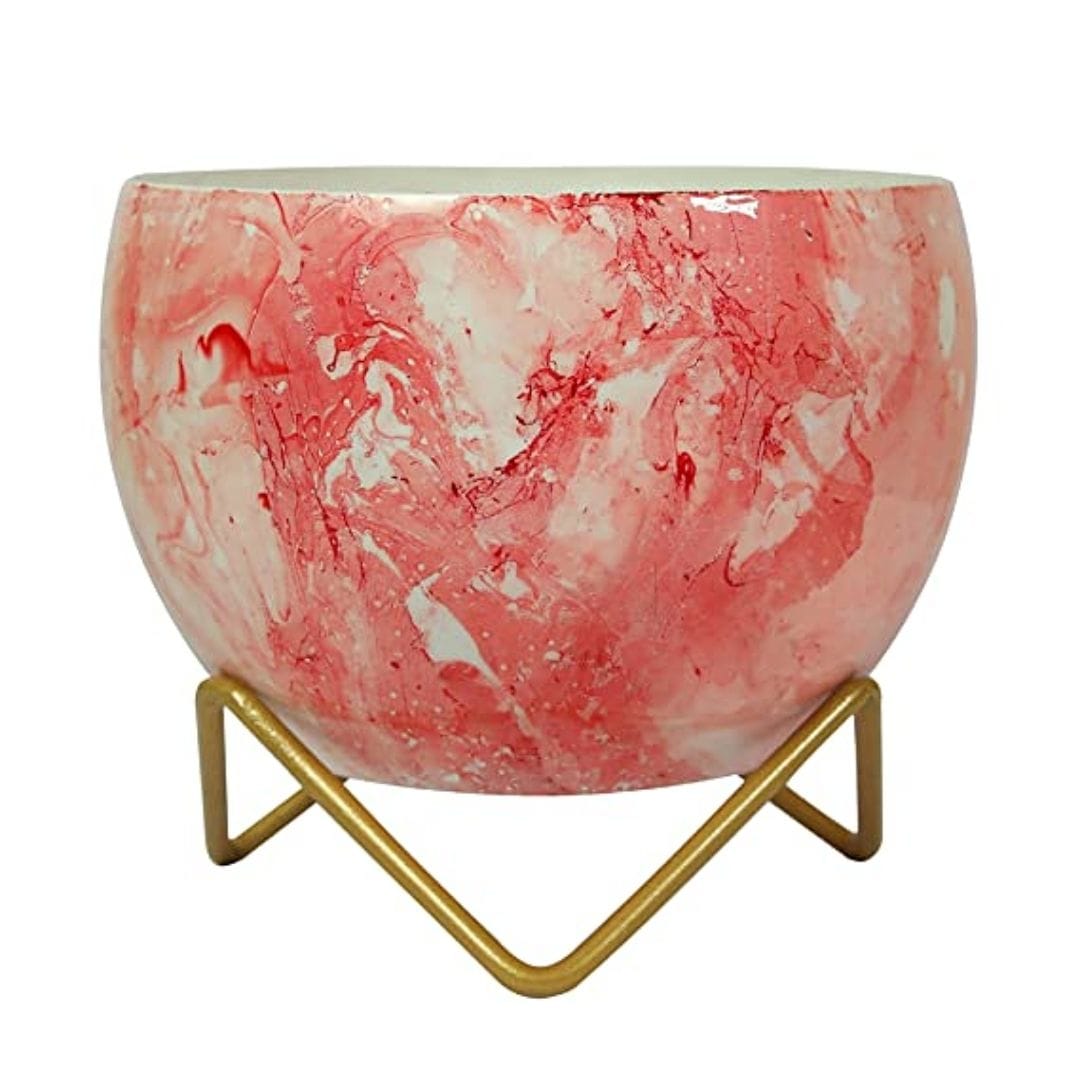 Marble Pink Lavender Table Top Planter