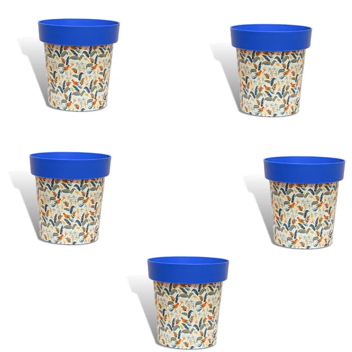 8-Inch Fresco Blue Planter set of 3/5