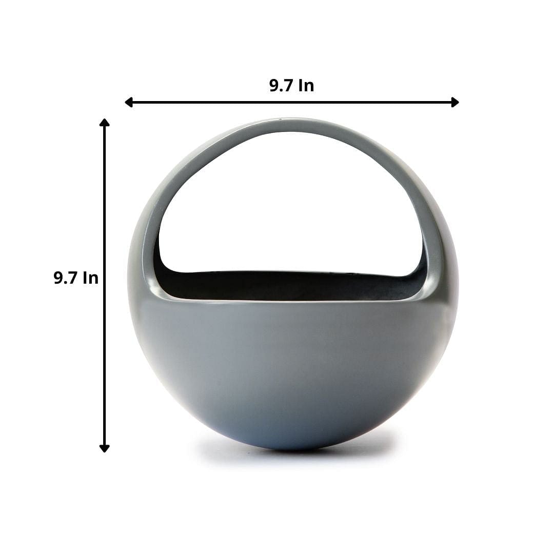 Hanging Basket FRP Planter | Available Color White, Black, Green & Grey |