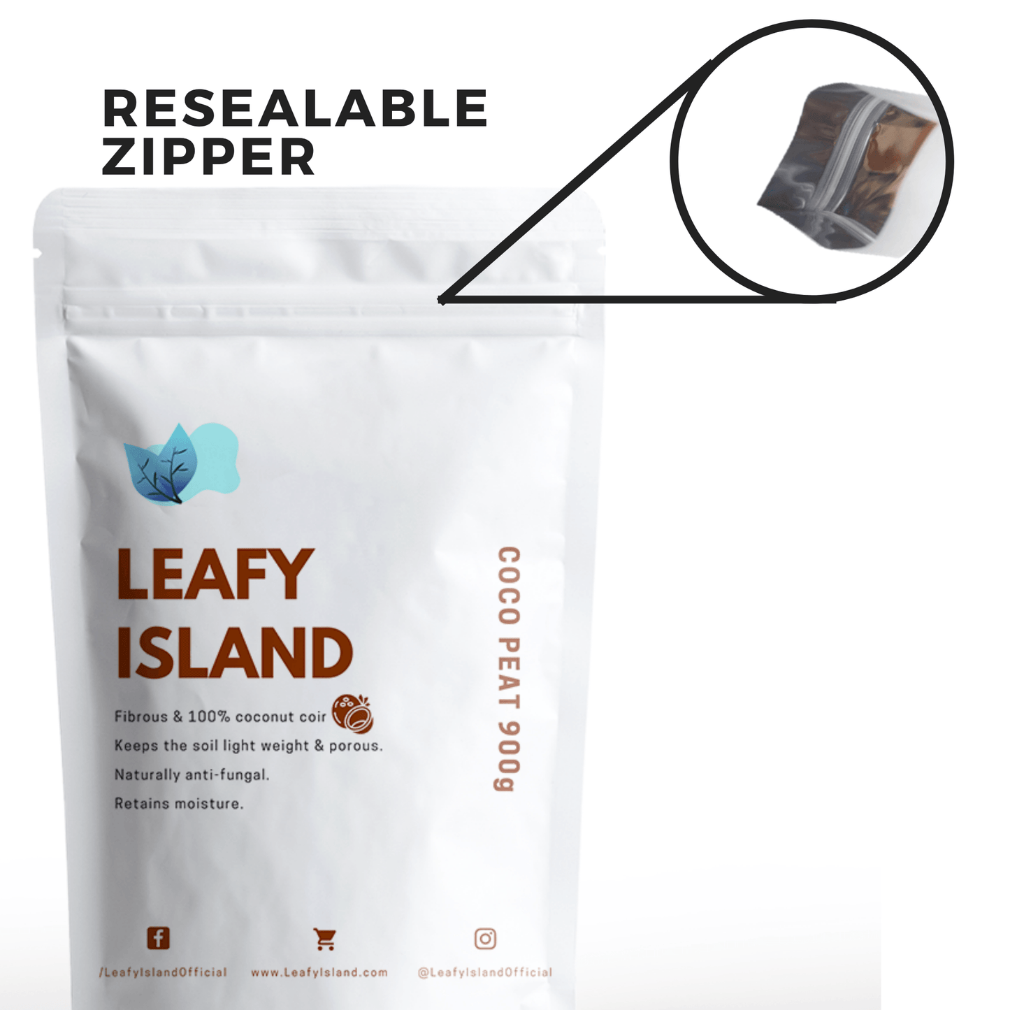 Organic Coco Peat 900g - Soil Essentials for Healthy Roots - Leafy Island