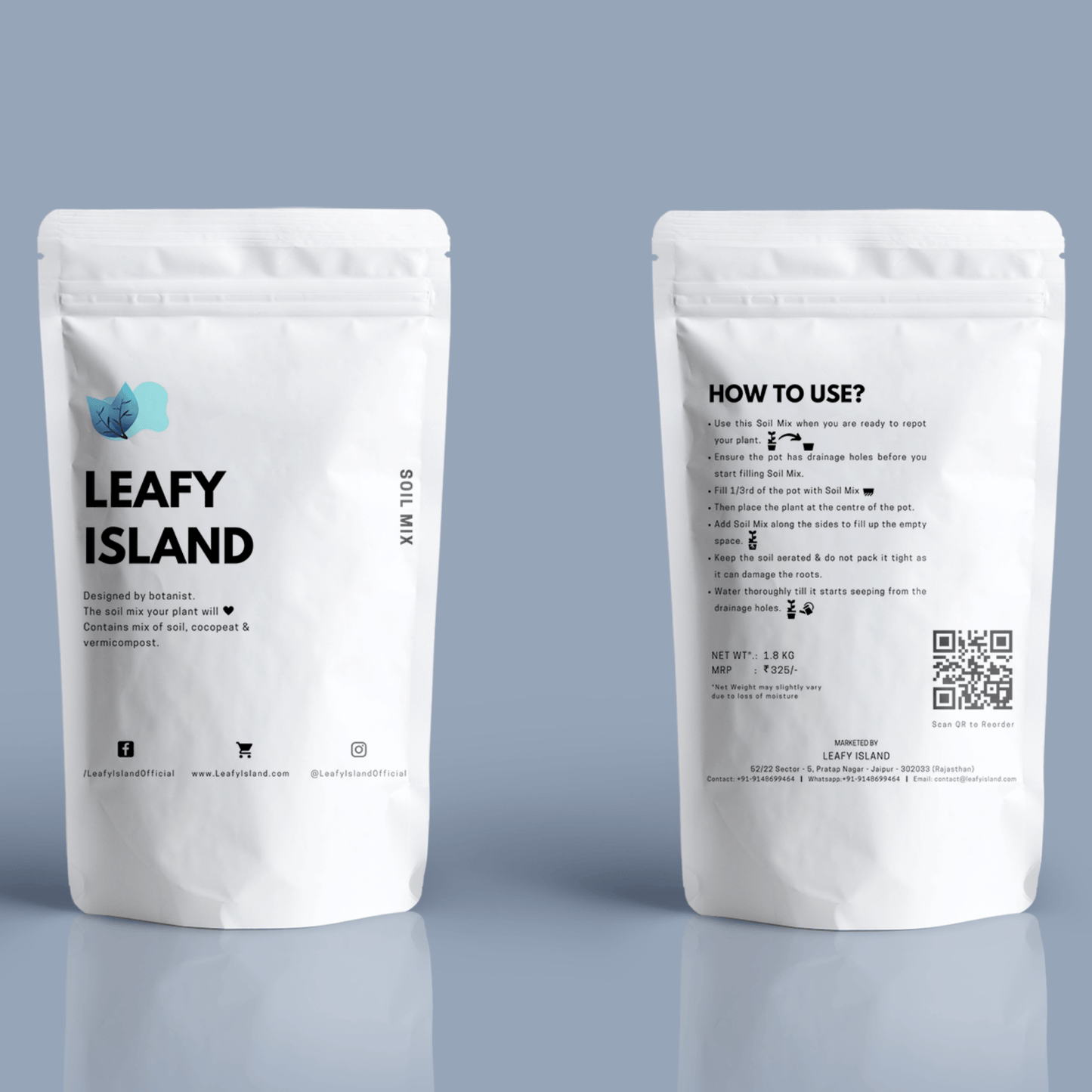 Nutrient Rich Soil Mix 1.8 Kg - General Repotting Soil Mix - Leafy Island