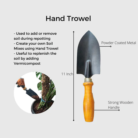Basic Tools Kits - Set of 3 (Hand Trowel Big, Cutter, Gloves)