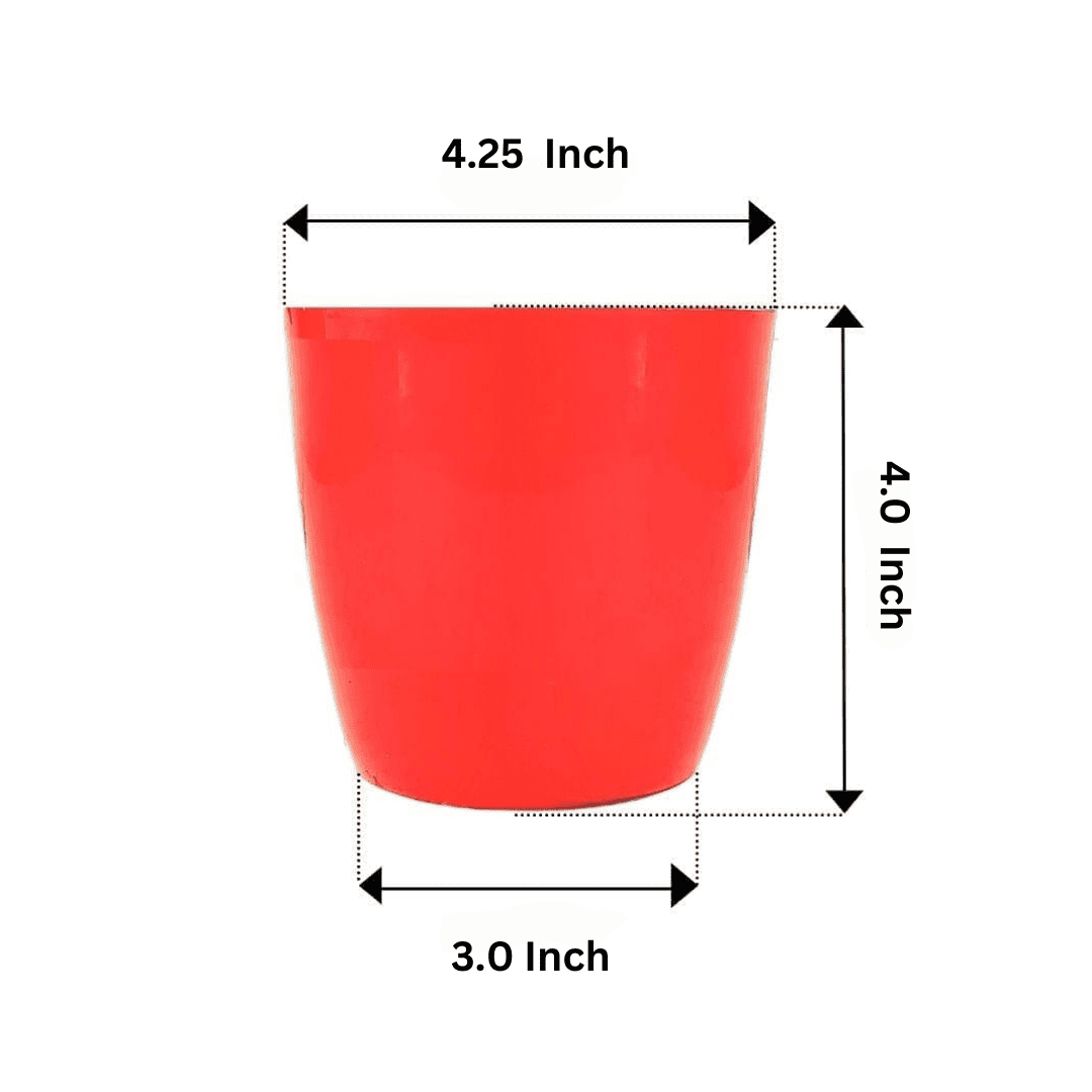 4.5-Inch Siyana Multicolor Plastic Pots - Pack of 5/10