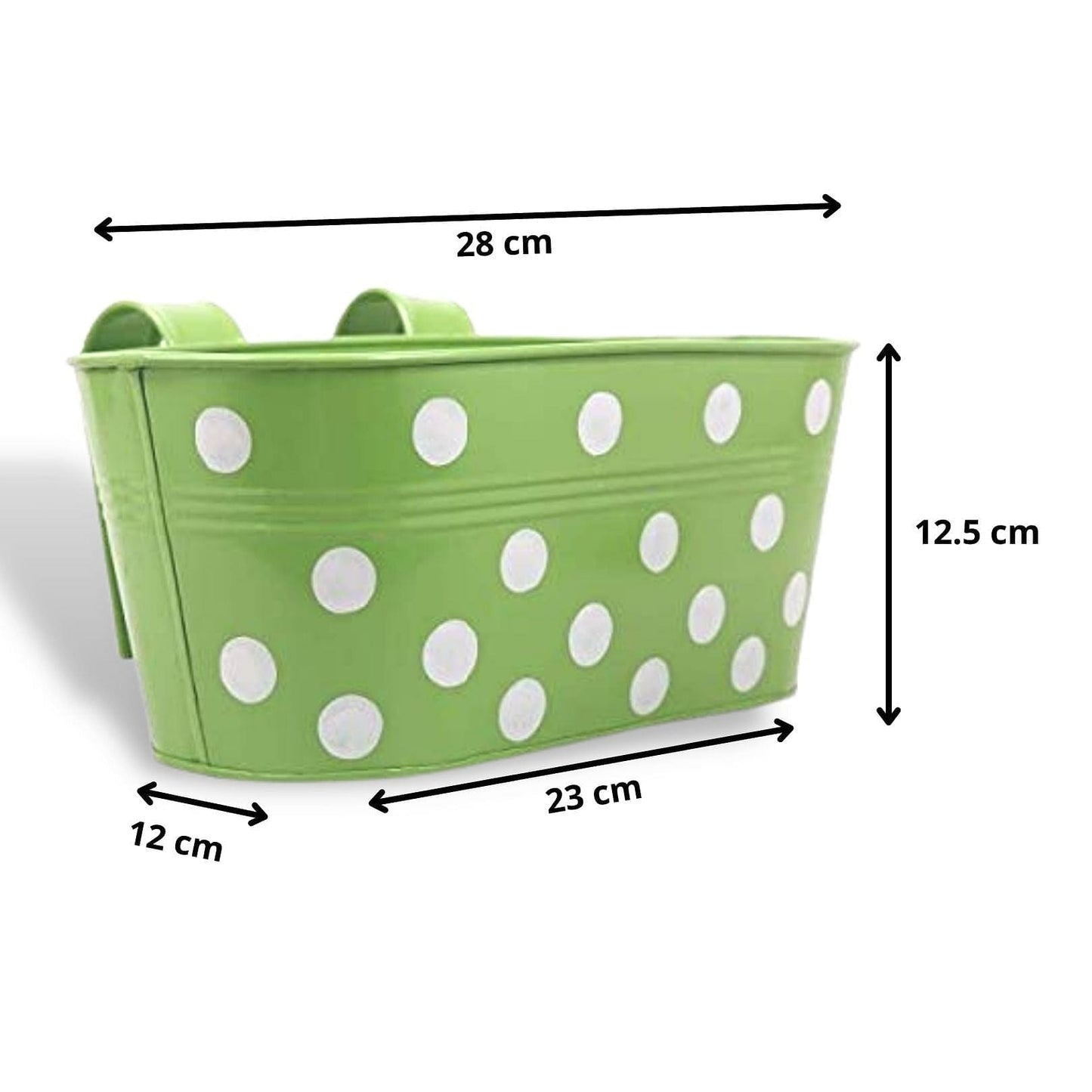 Dotted Metal Railing Planters (Double Hook)