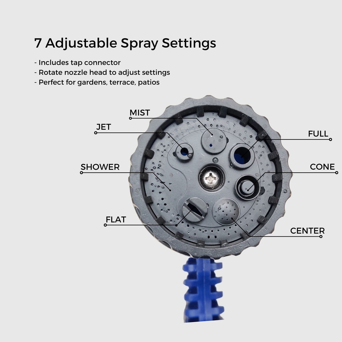 7 Pattern Sprayer Gun & 50 feet Expendable Pipe