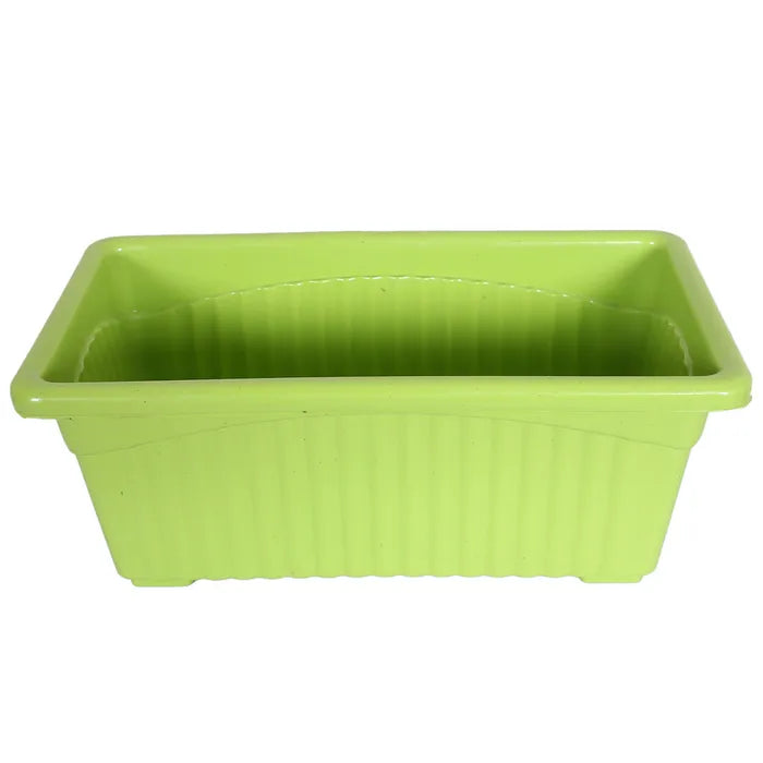 13-Inch Green Rectangular Garden Pot - Pack of 5/10