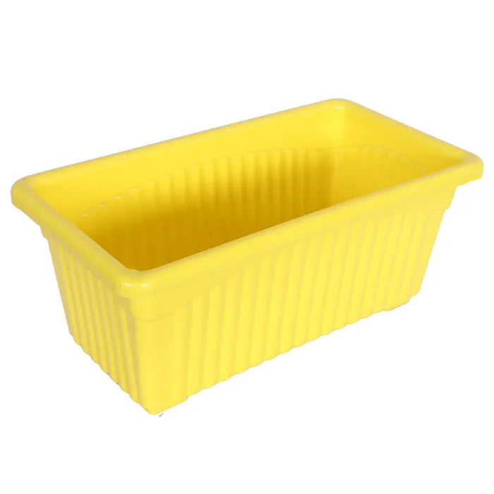 13-Inch Yellow Rectangular Garden Pot - Pack of 5/10