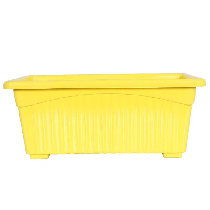 13-Inch Yellow Rectangular Garden Pot - Pack of 5/10