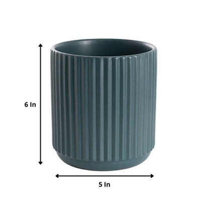 5-Inch Vida Concrete Pot (Medium)- Set of 1/2 | Available Color White, Beige, Red, Blue & Green |