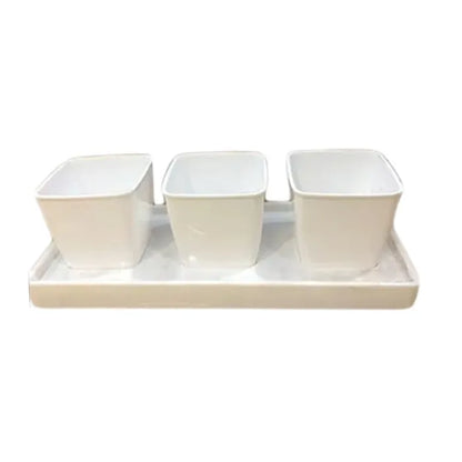 2-Inch Star White/Red/Blue Planter 3 pcs in a Tray set of 3/5
