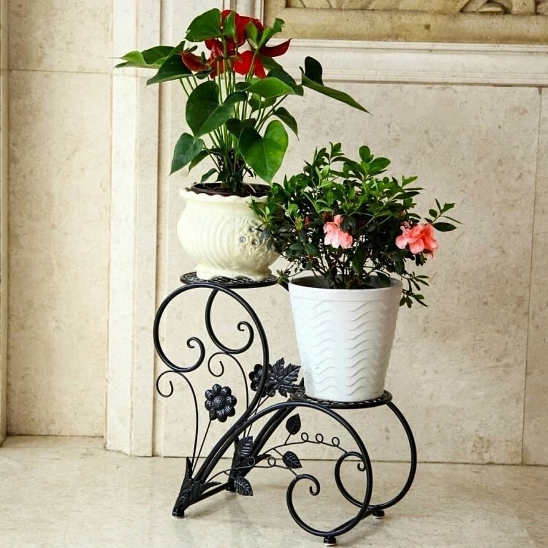 2-Tier Decorative Planter Stand