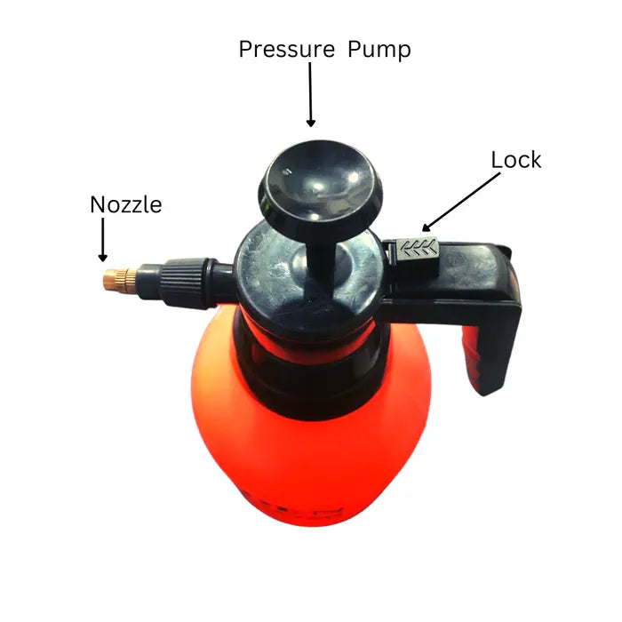 Ambika 2L Pressure Sprayer Bottle with Lock for Garden, Pesticide, Liquid Fertilizer