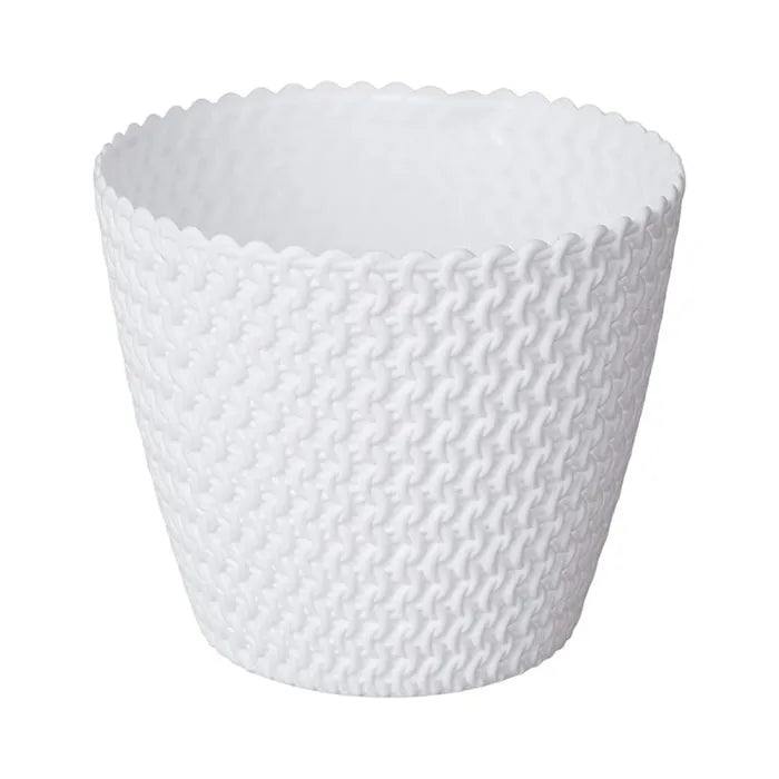 5.5-Inch Butterfly White Plastic Pots - Pack of 5/10