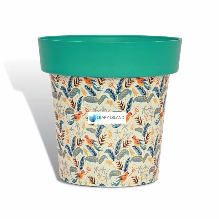 8-Inch Fresco Blue, Orange & Green Planter (1 each)