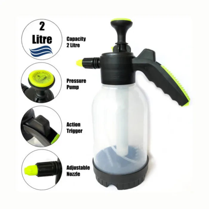 Boston 2L Pressure Sprayer Bottle for Garden, Pesticide, Liquid Fertilizer- Heavy Duty