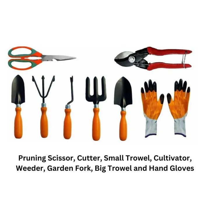 Gardening  Complete Tools Kit - Hand crafted- Set of 8