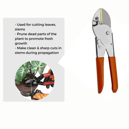 Heavy Duty Garden Scissors, Secateur - Double Cut Crome Plated - Gardening Tools