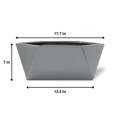 Geometric Tabletop FRP Planter | Available Color White, Black, Grey & Green |