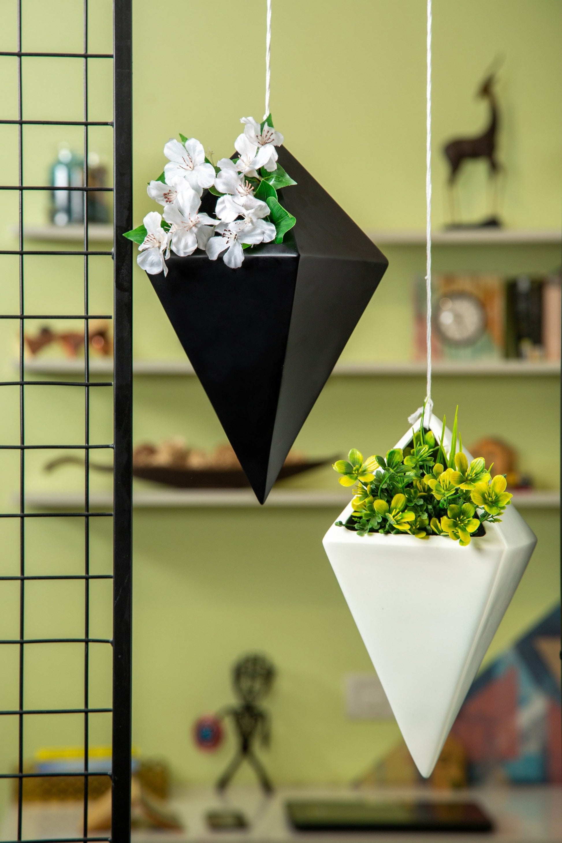 diamond hanging planter Diamond Hanging Pocket FRP Planter