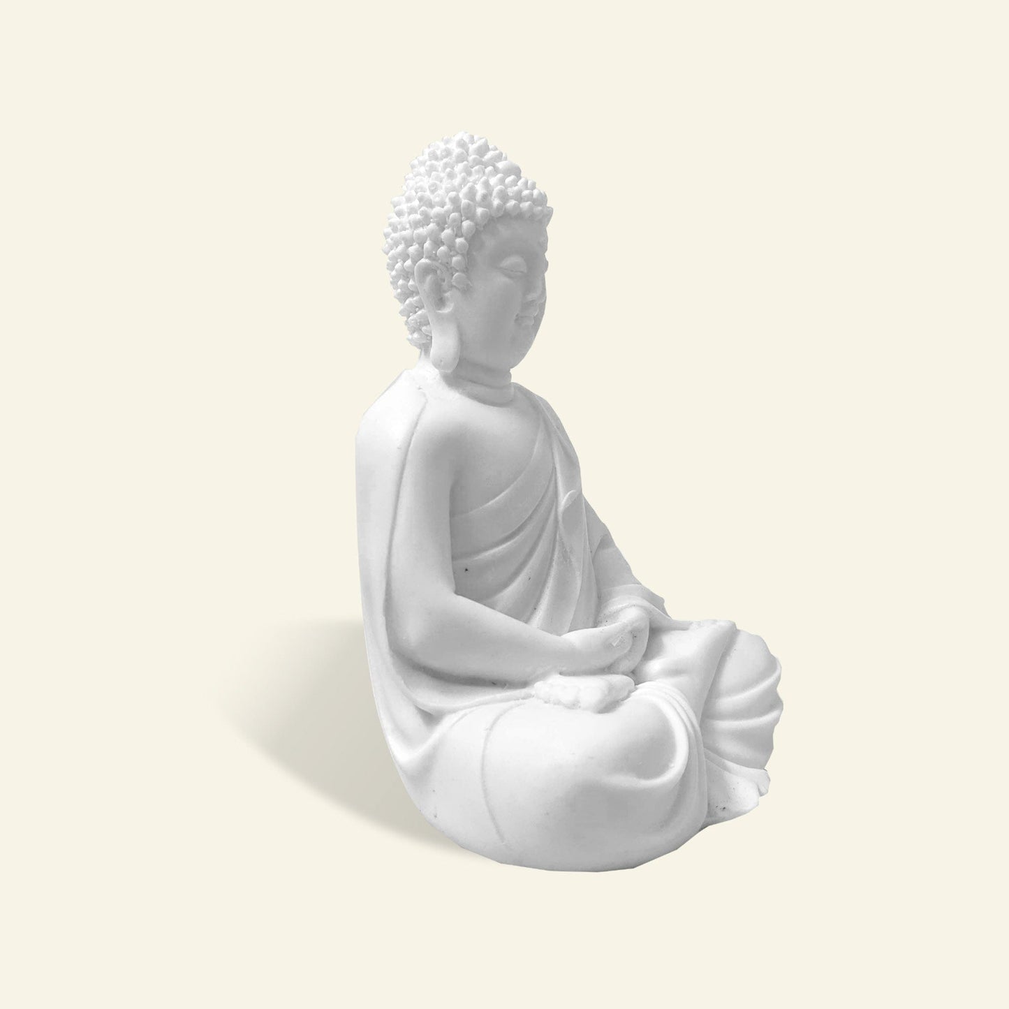 White Buddha Meditating Idol (6 Inch)